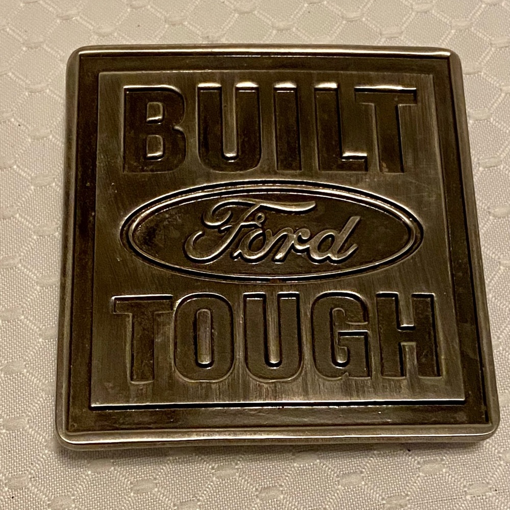 Ford Metallic Belt Buckle - Built Tough Design